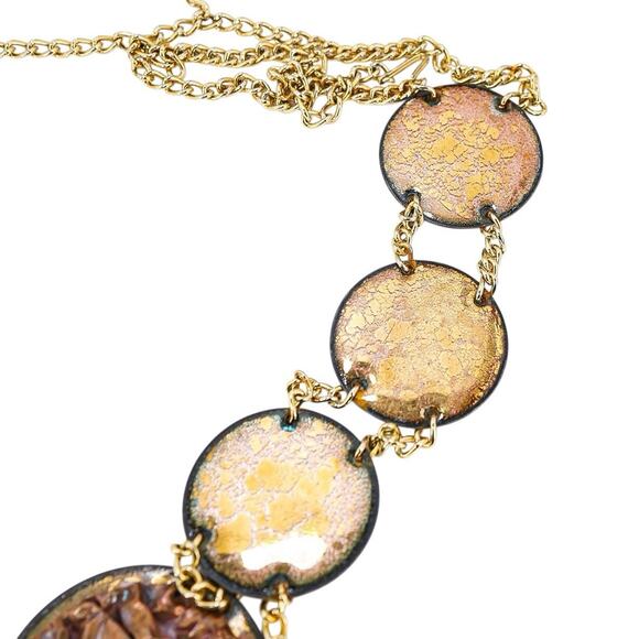 Artisan Brutalist Boho Coin Belt Sculptural Enamel 28-40” Greco Roman Influence - Picture 6 of 13